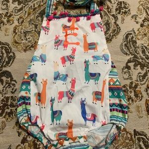“E” monogram 12-18 months romper